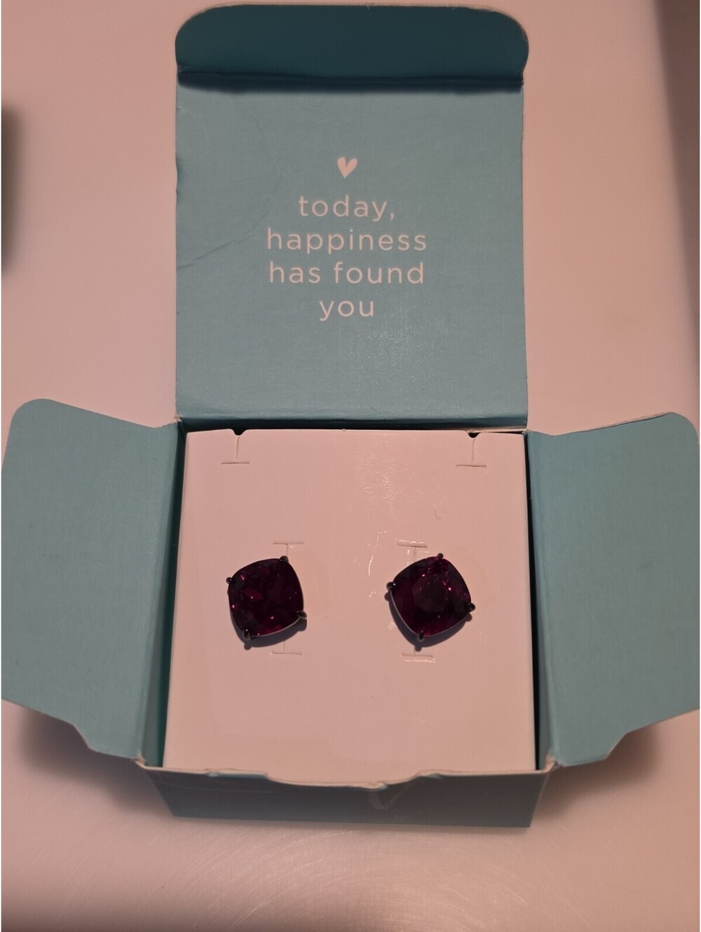 Origami Owl Earrings Ruby Red  (Black) ER3099